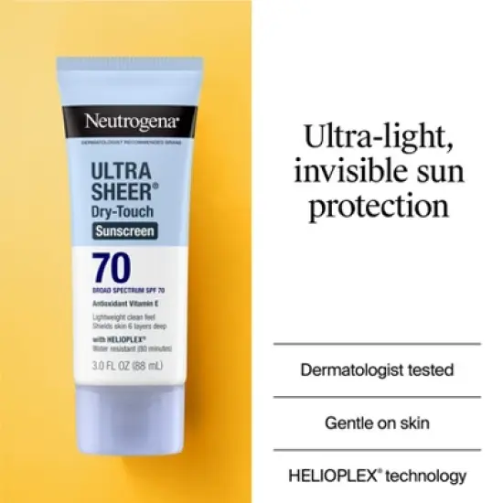 Neutrogena Ultra Sheer Sunscreen - SPF 70 - 2pk/88ml image {3}
