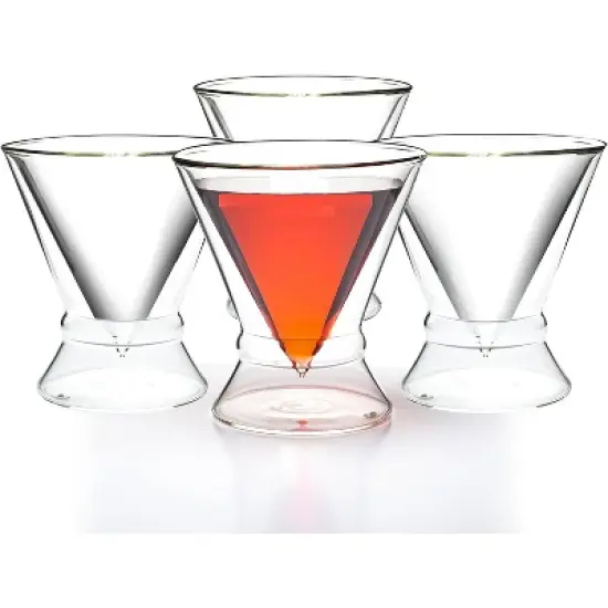 LEMONSODA Double-Walled Stemless Martini Glasses  - 8oz image {8}