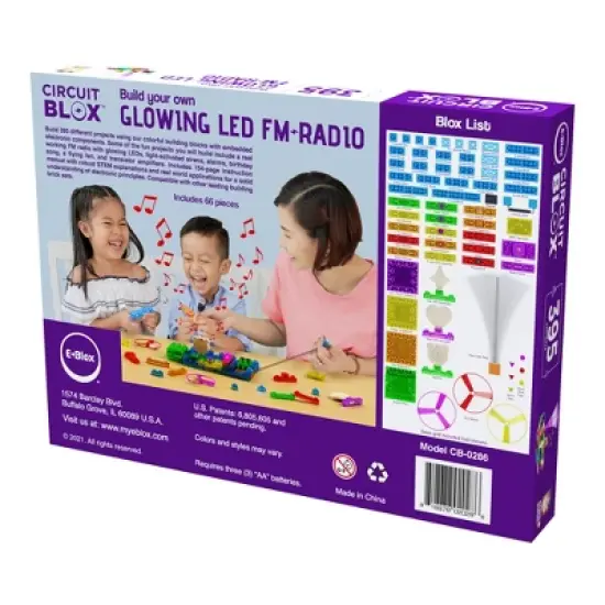 E-Blox&reg; Circuit Blox 395, Circuit Board Building Blocks, 66 Pieces image {1}