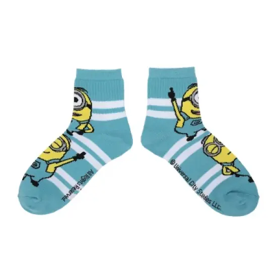 Minions Adult Quarter Crew Socks - 3-Pack of Playful Despicable Delights! image {3}