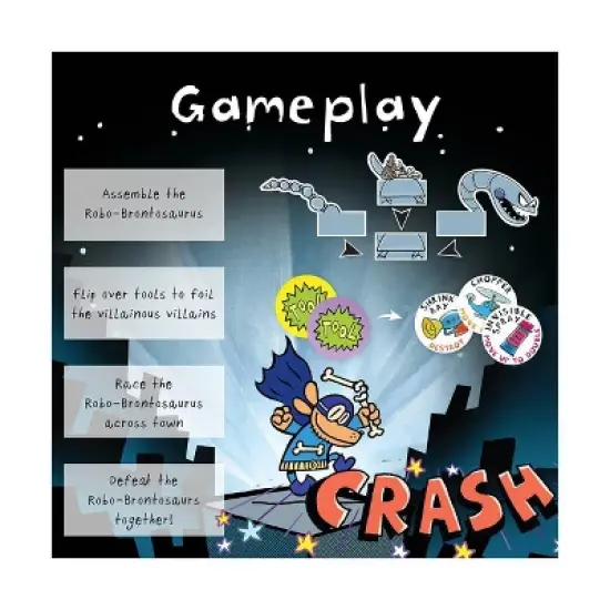 University Games Dog Man Attack of the Fleas Game: Educational Creative Thinking Board, 2-6 Players, Dog Man License image {8}