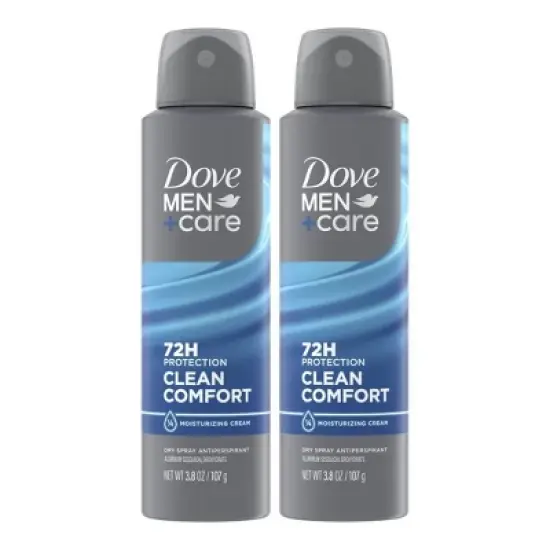 Dove Men+Care 72-Hour Dry Spray Antiperspirant & Deodorant Clean Comfort - 3.8oz/2ct image {8}