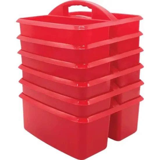 Teacher Created Resources&reg; Red Plastic Storage Caddy, Pack of 6 image {6}