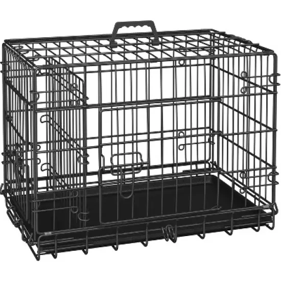 Yaheetech Metal Dog Crate for Small to Medium-Sized Dogs, Black image {7}