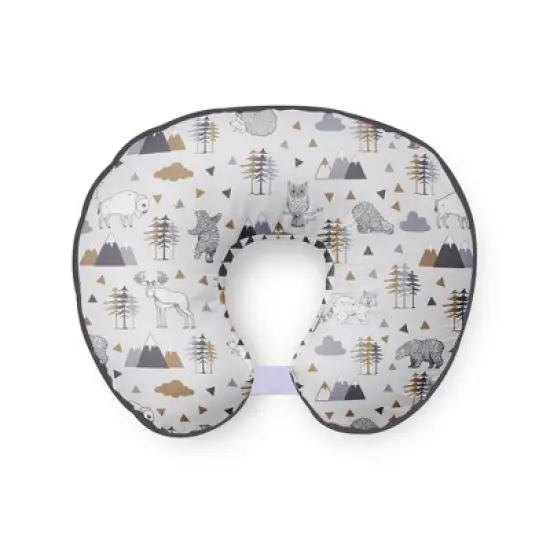 Bacati - 3 pc Woodlands Gray/Beige Neutral Hugster Feeding & Infant Support Nursing Pillow image {3}