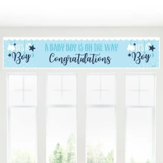 Big Dot of Happiness It's a Boy - Blue Baby Shower Decorations Party Banner image {3}