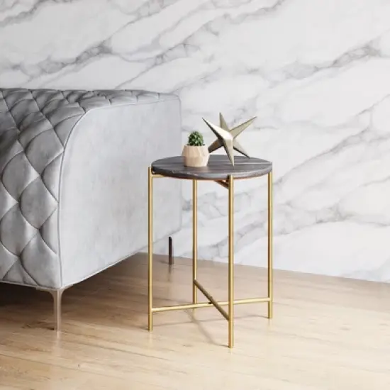 Antwohnette Side Table Marble Gray - ZM Home image {7}