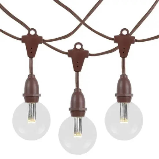 Novelty Lights Globe Outdoor String Lights with 100 suspended Sockets Suspended brown Wire 100 Feet image {10}