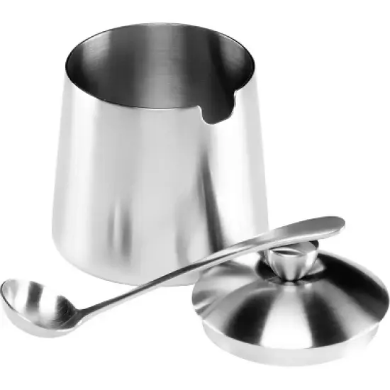 Frieling Sugar bowl /spoon, brushed finish, 10 fl. Oz., Stainless steel image {2}