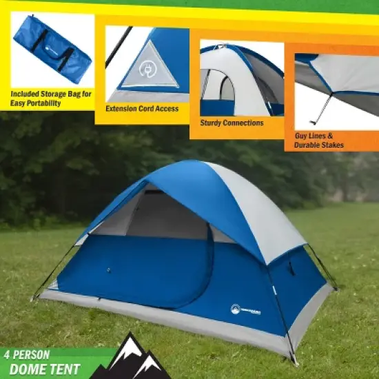Wakeman Outdoors 4 Person Camping Tent image {1}