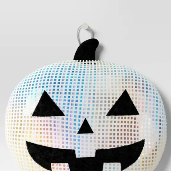 Hanging Disco Pumpkin Figurine - Hyde and EEK! Boutique&trade; Silver image {2}