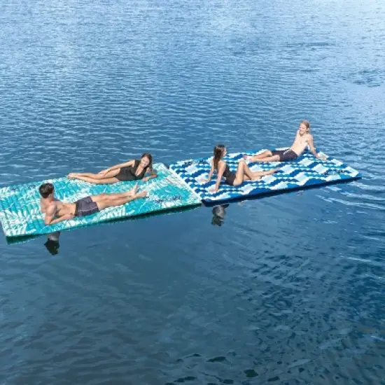 WOW Palm Leaf Water Walkway Float - Blue image {1}