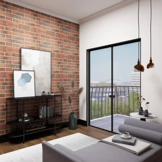 Contemporary Metal Console Table Black - Olivia & May image {12}