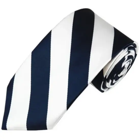 Men's 2.75 W And 58 L Inch With 0.75 Inch Stripe Width College Stripe Slim Woven Necktie image {17}