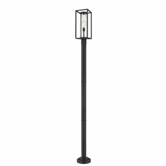 Dunbroch 95.5" Black Aluminum Outdoor Post Light - Dimmable, Wet Rated, 1 Bulb image {2}