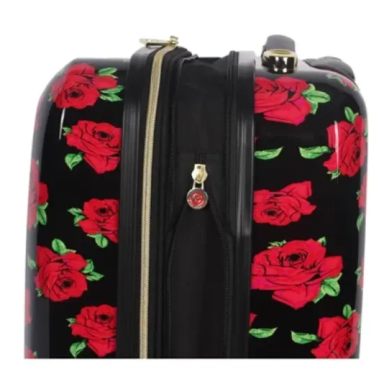 Betsey Johnson Expandable Hardside Medium Checked Spinner Suitcase image {1}