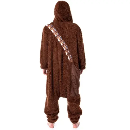 Star Wars Adult Chewbacca Chewie Kigurumi Costume Union Suit Pajama Brown image {1}