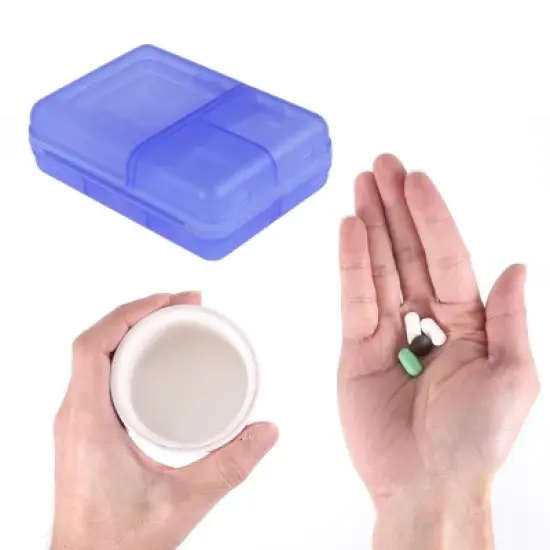 Unique Bargains 9 Grids Double Layer Pill Case 1 Pc image {3}