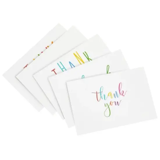 Juvale 48 Pack Thank You Cards with Envelopes for Teachers Appreciation, Kids Birthday, Baby Shower, Blank Inside, 4x6 in, 6 Assorted Designs image {5}