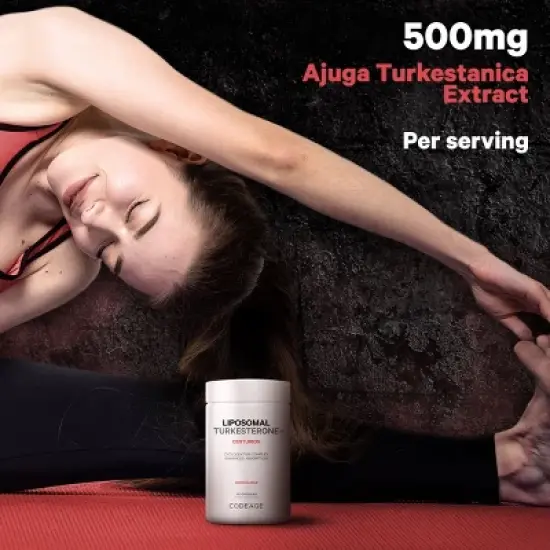 Codeage Liposomal Turkesterone Capsules Supplement, Ajuga Turkestanica Extract -120ct image {4}