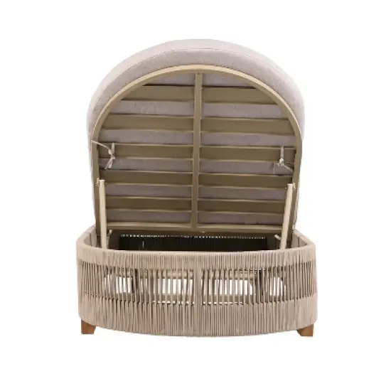 Christopher Knight Home Lariya Outdoor Adjustable Acacia Wood and Rope Chaise Lounge image {6}