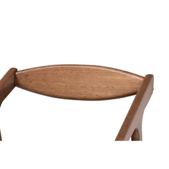 2pc Harland Faux Leather Upholstered and Wood Dining Chair Set - Baxton Studio image {3}