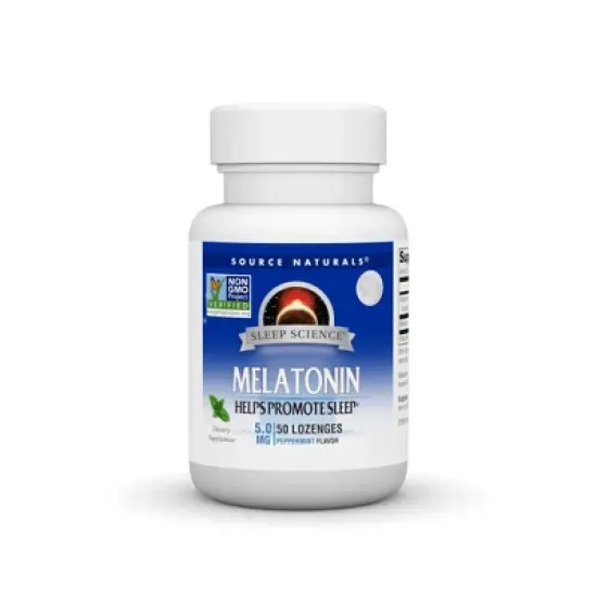Melatonin 5mg Sublingual-Peppermint by Source Naturals, Inc.  -  50 Lozenge image {3}