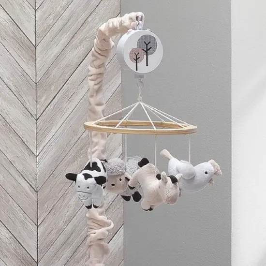 Lambs & Ivy Baby Farm Animals Musical Baby Crib Mobile Soother Toy image {4}
