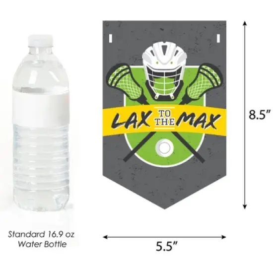 Big Dot of Happiness Lax to the Max Lacrosse Party Bunting Banner Party Decorations Lax to the Max Lacrosse image {1}