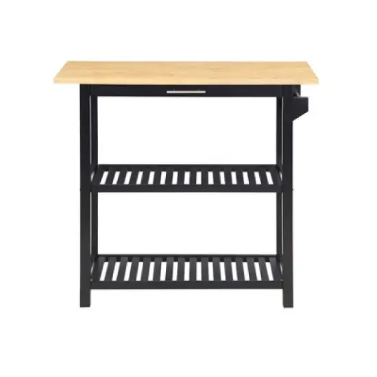 Designs2Go 3 Tier Butcher Block Kitchen Prep Island with Drawer - Breighton Home image {5}