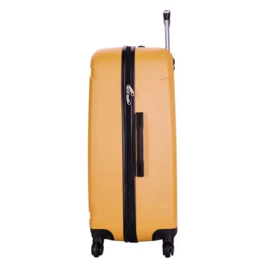 InUSA Pilot Lightweight Hardside Large Checked Spinner Suitcase image {3}