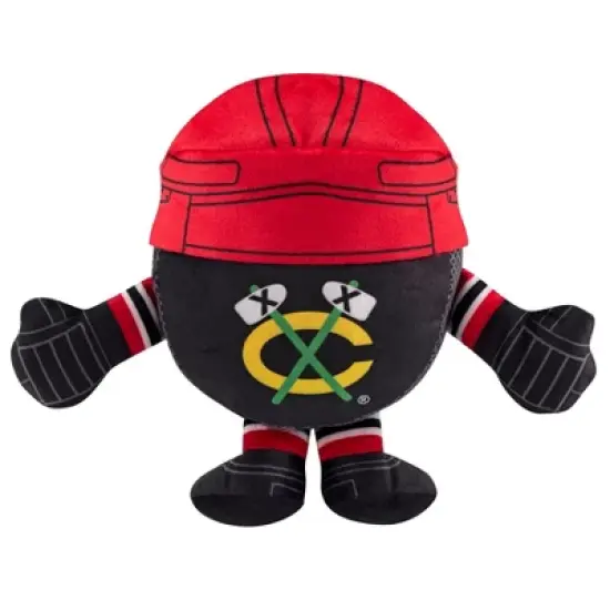 Bleacher Creatures Chicago Blackhawks 8" Kuricha Hockey Puck Sitting Plush image {1}