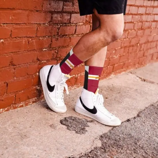 NCAA Iowa State Cyclones Streak Team Color Crew Socks - L image {2}
