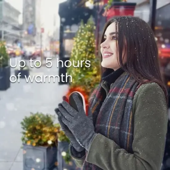 HOM 2-in-1 Rechargeable Hand Warmer & Powerbank - Ultra-Fast Heating with 5200 mAh Capacity - Up to 5 Hours of Continuous Use image {2}