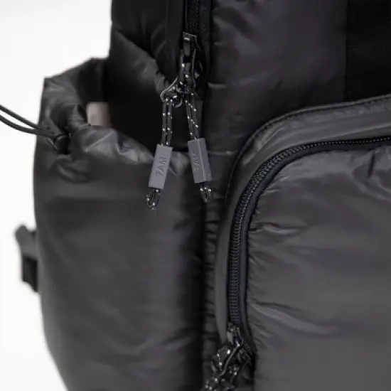 7am Enfant Diaper Bag Backpack with Portable Changing Pad - Water Resistant Shell - Black image {11}