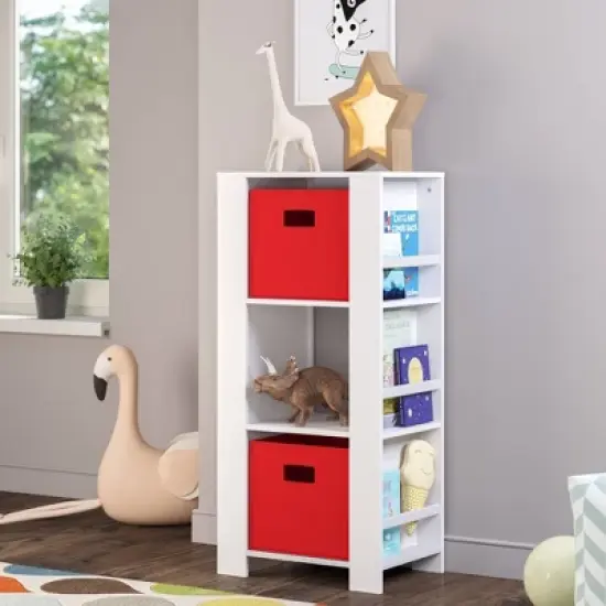 Kids' Book Nook Cubby Storage Tower with Bookshelves White - RiverRidge Home image {3}