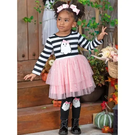 Girls Girly Ghouls Tutu Tunic & Legging Set - Mia Belle Girls image {3}