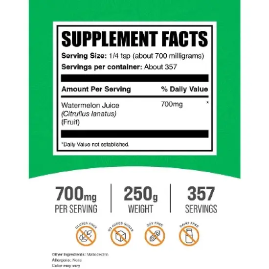 BulkSupplements Watermelon Juice Powder image {1}