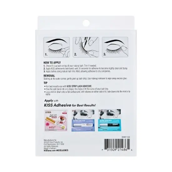 KISS Products False Eyelashes 01 - So Natural - 10ct image {10}