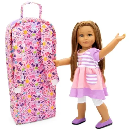 Playtime By Eimmie 18 Inch Doll with Clothing and Backpack Case Allie  image {1}