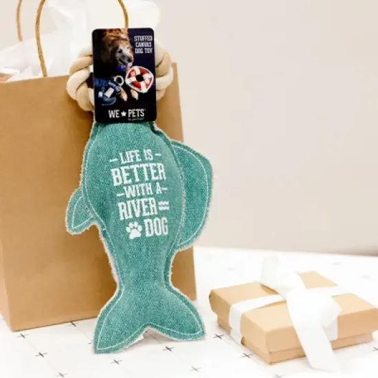 Pavilion Gift Company - River Dog - 12" Canvas Dog Toy on Rope  - Pet Toy image {3}