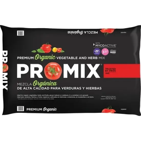Premier Horticulture PRO-MIX Premium Organic Vegetable and Herb Mix with MYCOACTIVE, OMRI Listed, Loose Fill image {4}