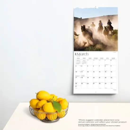 Browntrout 2024 Wall Calendar 12"x12" Cowboys image {3}