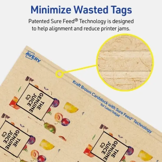 Avery Rectangle Price Tags, 1-1/2" x 3", Kraft Brown, 100 Total image {6}