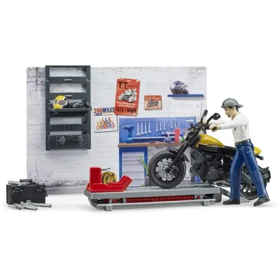 Bruder bworld set motorcycle service w Ducati Full Throttle image {2}
