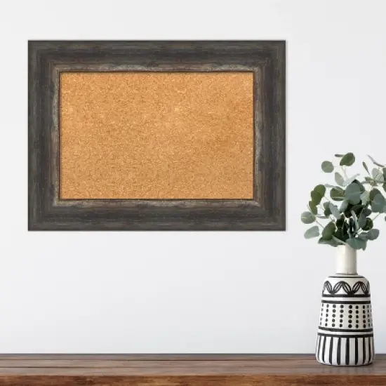 Amanti Art Bark Rustic Framed Corkboard, Natural Cork image {4}