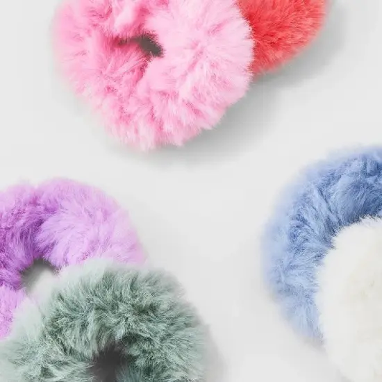 Girls' 6pk Faux Fur Hair Twisters - art class&trade; image {2}