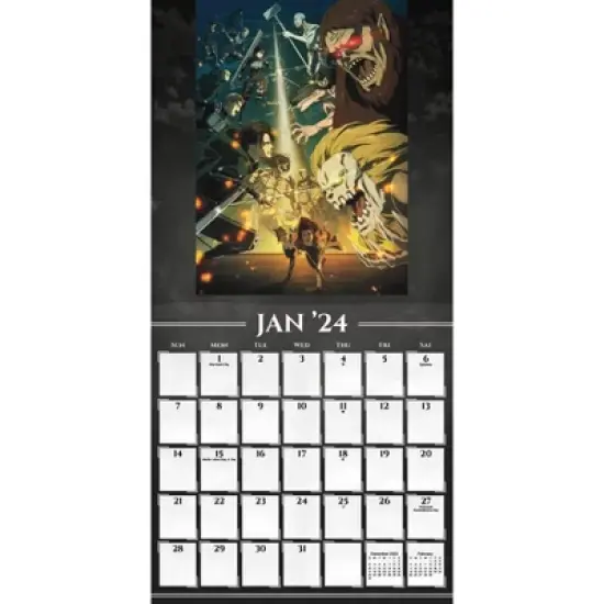 Trends International Inc. 2023-24 Wall Calendar 12"x12" Attack on Titan image {1}