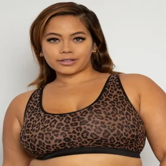 Curvy Couture women's Sheer Mesh Bralette image {7}