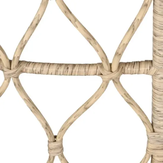 2pc Bruce Outdoor Wicker Loveseat & Coffee Table Light Brown/Beige - Christopher Knight Home image {3}